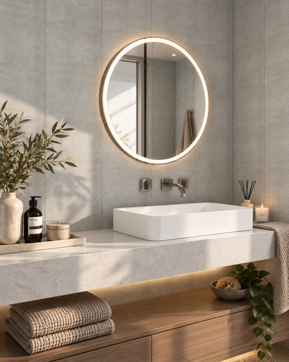 Grey Lunar Stone SPC Shower Tiles - 4 Pack
