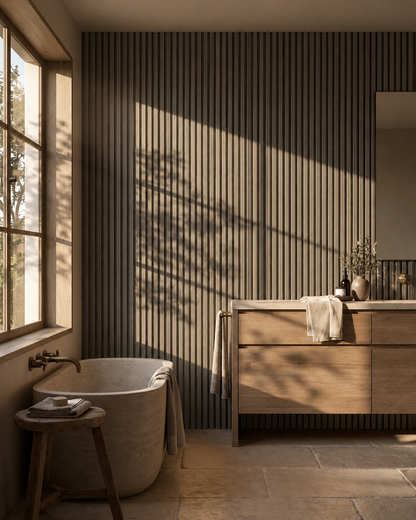 Waterproof Grey Oak Slat Wall Panels