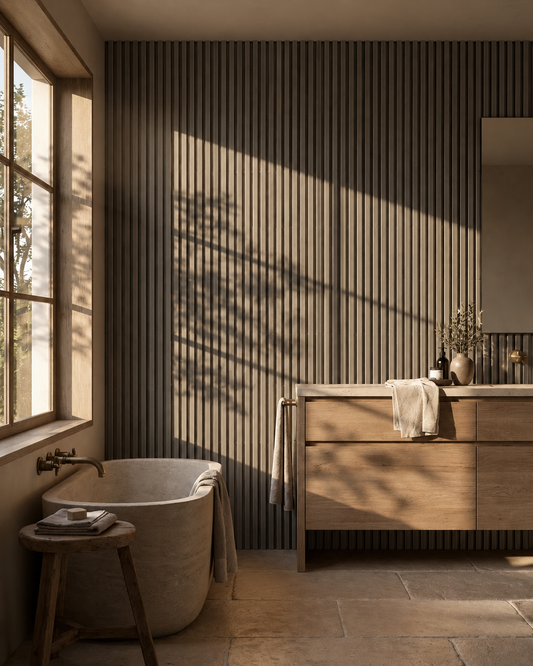 Waterproof Grey Oak Slat Wall Panels