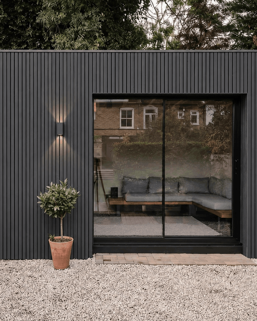 Anthracite Grey Slat Outdoor Wall Cladding
