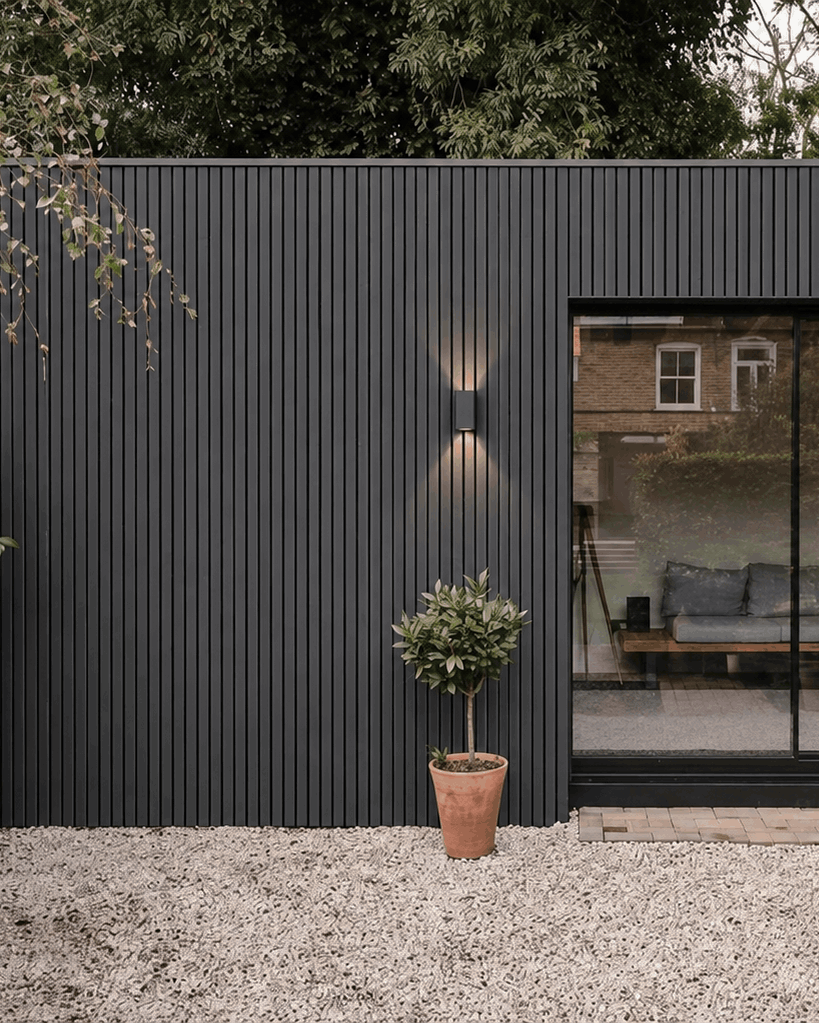 Anthracite Grey Slat Outdoor Wall Cladding