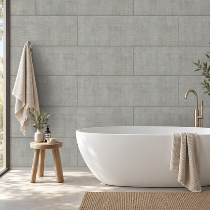 Grey Lunar Stone SPC Shower Tiles - 4 Pack