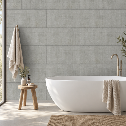 Grey Lunar Stone SPC Shower Tiles - 4 Pack