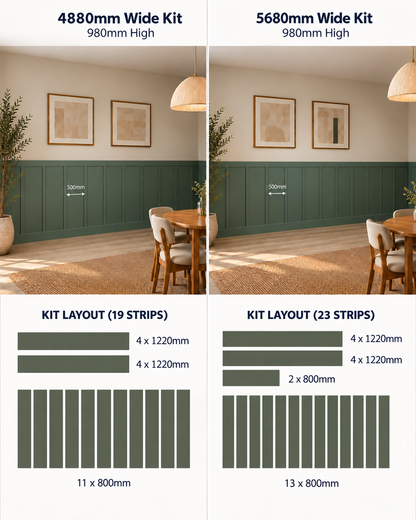 Half-Height Shaker Wall Panelling Kits