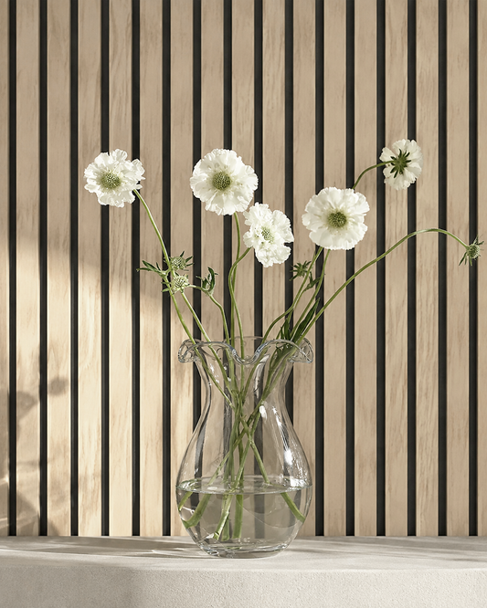 Acoustic Slat Wall Panels - Light Ash Wood Veneer