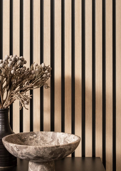 Waterproof Light Oak Slat Wall Panels