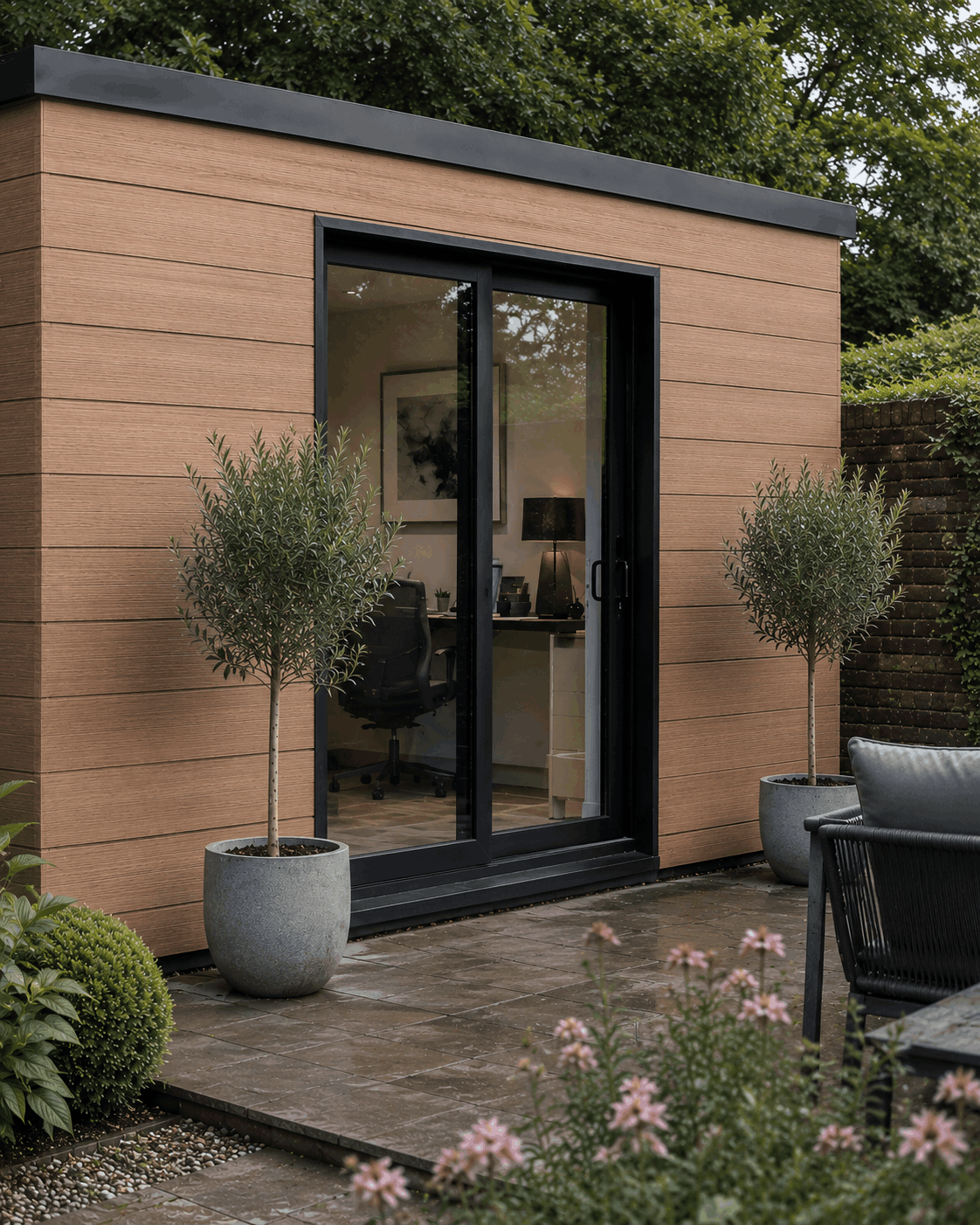 Light Teak Shiplap Outdoor Wall Cladding