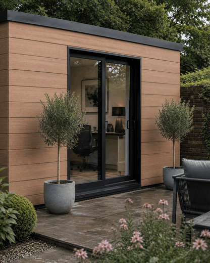 Light Teak Shiplap Outdoor Wall Cladding
