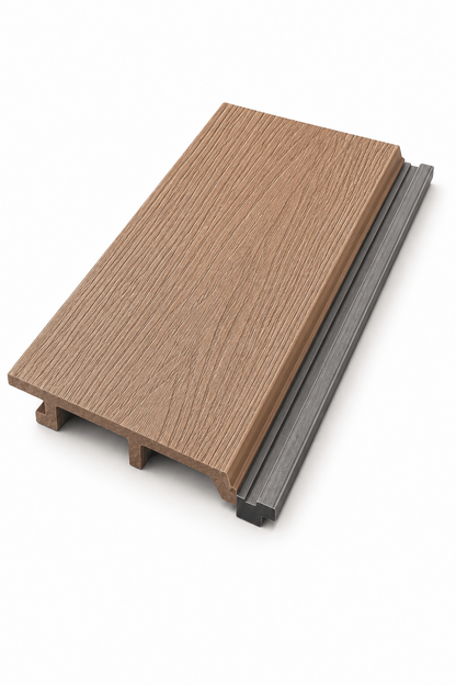 Light Teak Shiplap Outdoor Wall Cladding