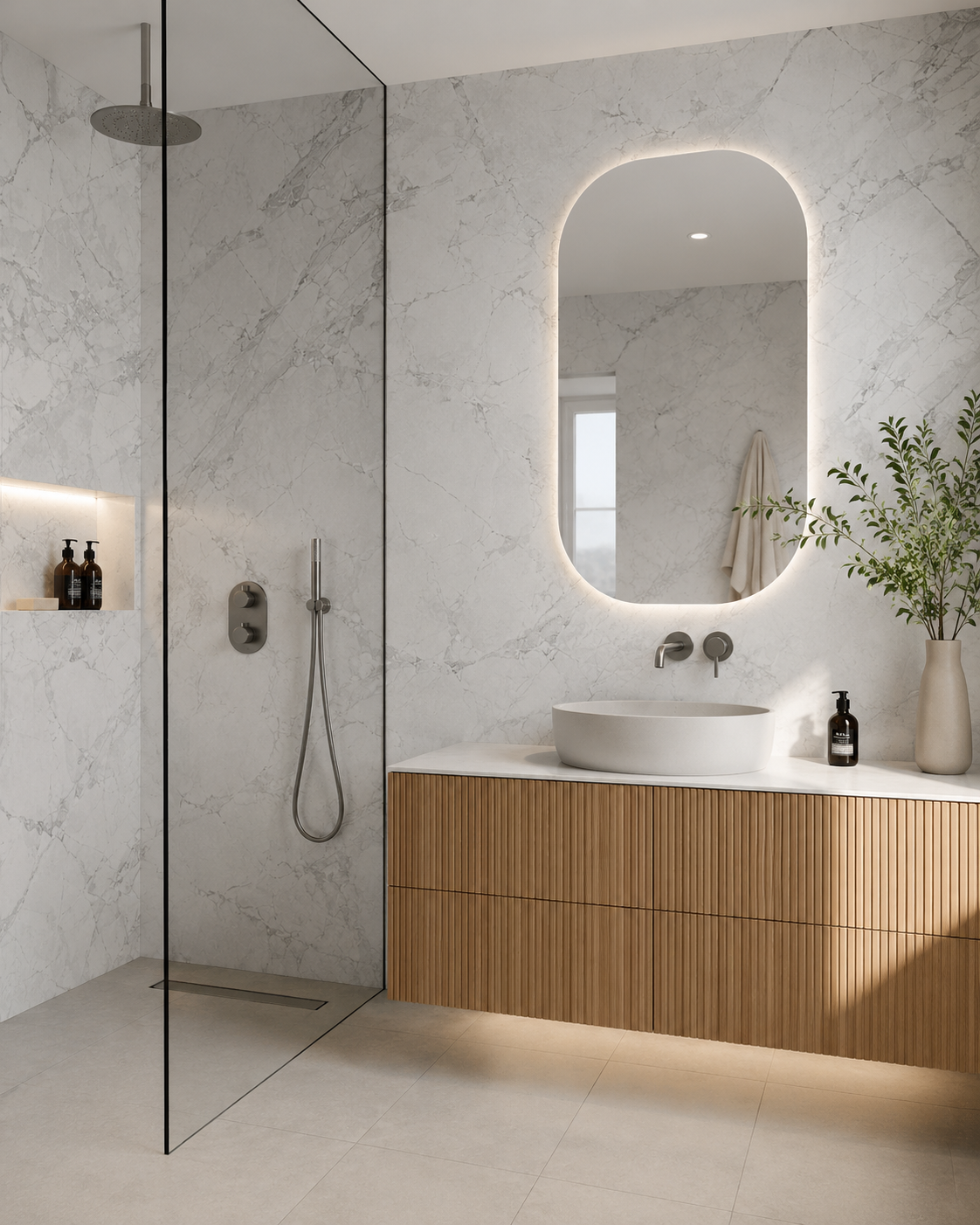 Venatino Marble PVC Shower Panels