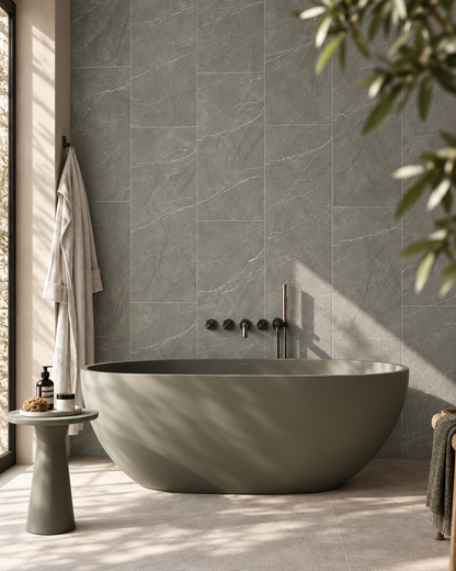 Grey Mercury Stone SPC Tiles - 4 Pack