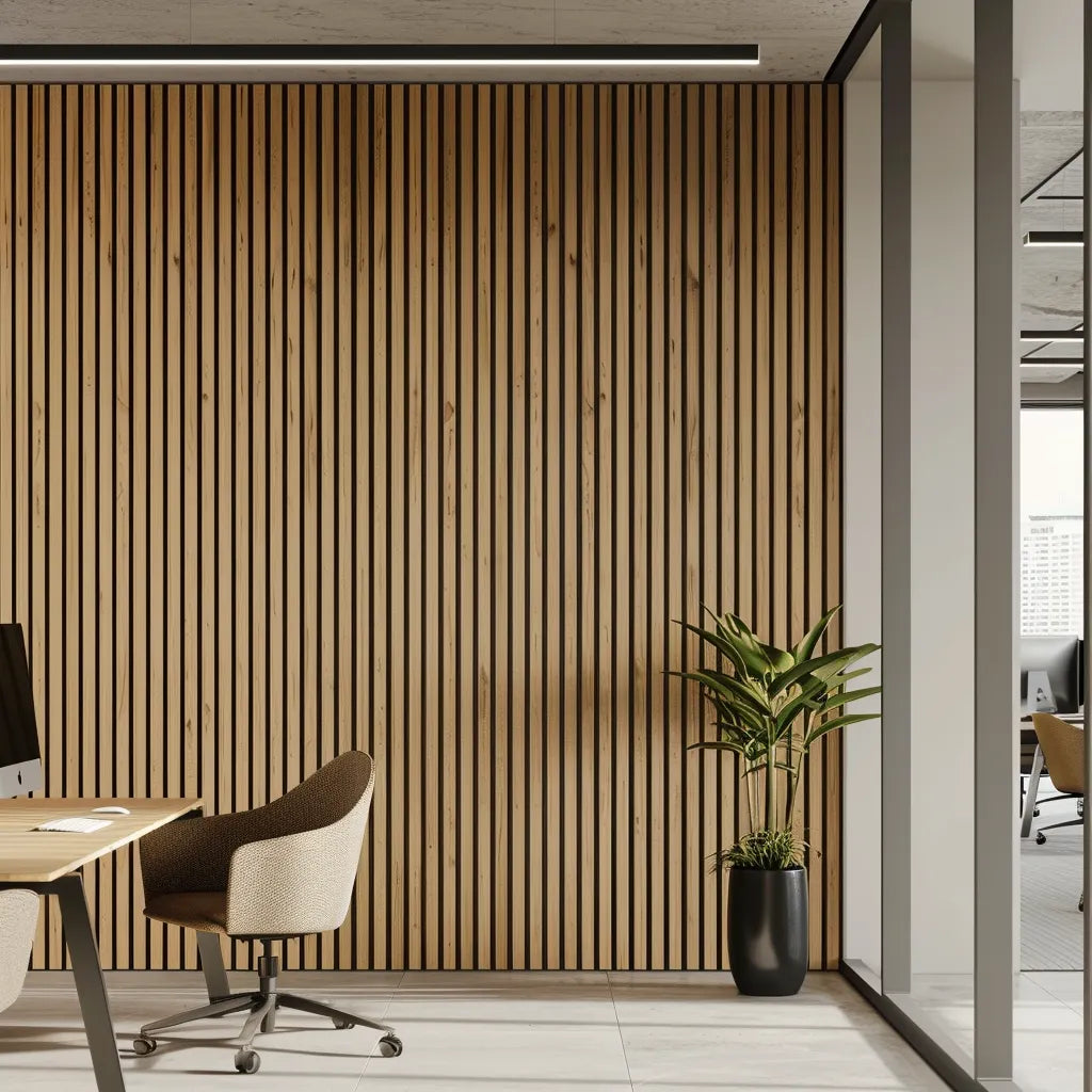Waterproof Natural Oak Slat Wall Panels