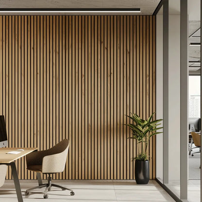 Waterproof Natural Oak Slat Wall Panels