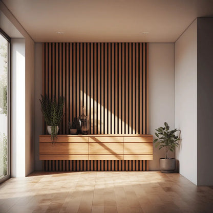 Waterproof Classic Oak Slat Wall Panels