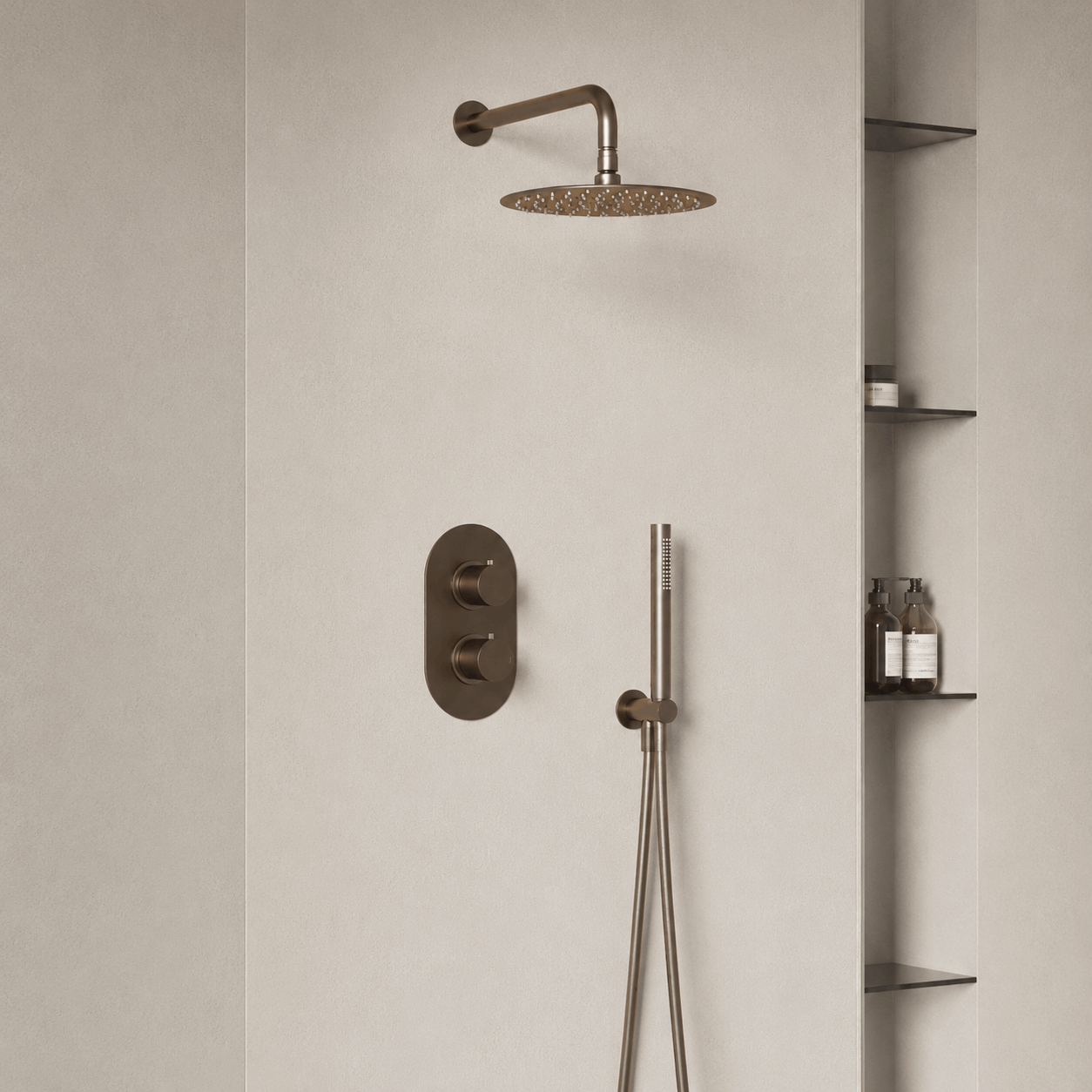 Neutral Textured Fife SPC Shower Panels - 2 Pack