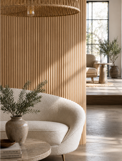 Oak Ribbed Flexible Wall Panels
