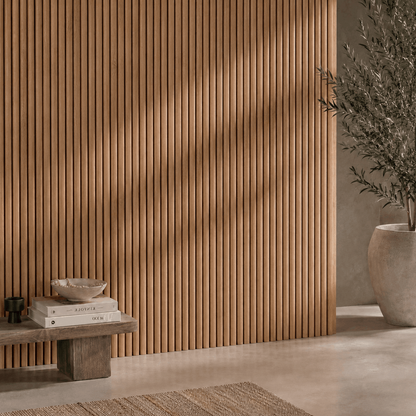Oak Ribbed Flexible Wall Panels