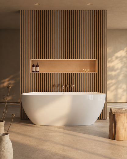 Waterproof Natural Oak Slat Wall Panels
