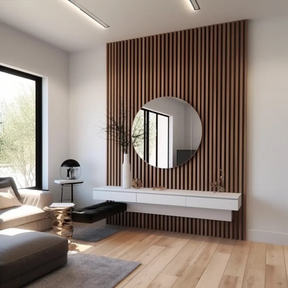 Waterproof Classic Oak Slat Wall Panels