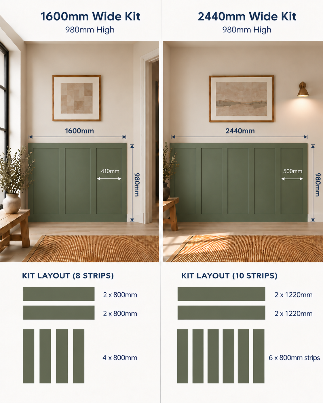 Half-Height Shaker Wall Panelling Kits