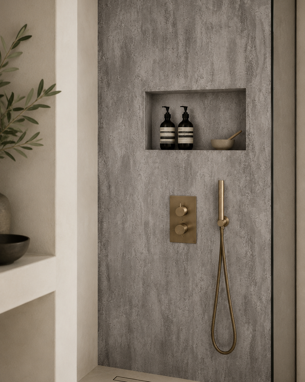 Lava Graphite PVC Shower Panels
