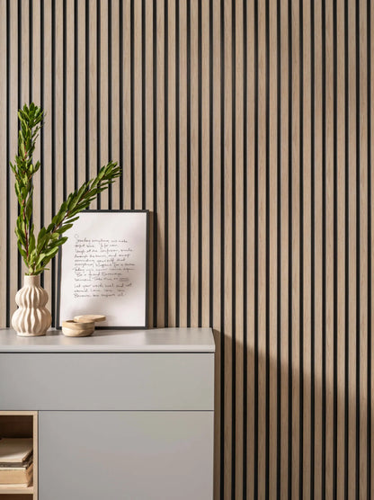 Waterproof Grey Oak Slat Wall Panels