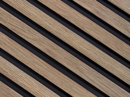 Waterproof Grey Oak Slat Wall Panels