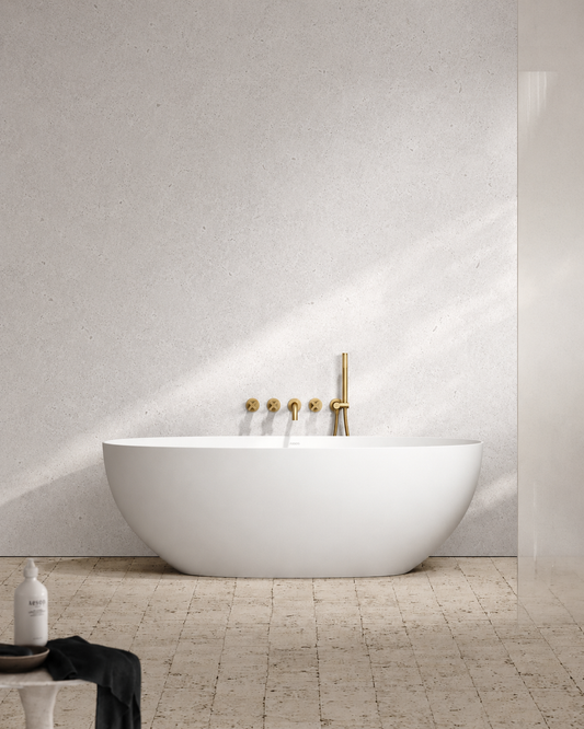 White Concrete PVC Shower Panels