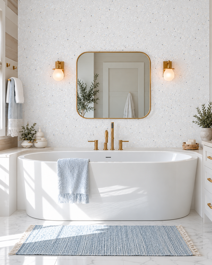 White Sparkle PVC Shower Panels