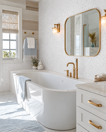 White Sparkle PVC Shower Panels