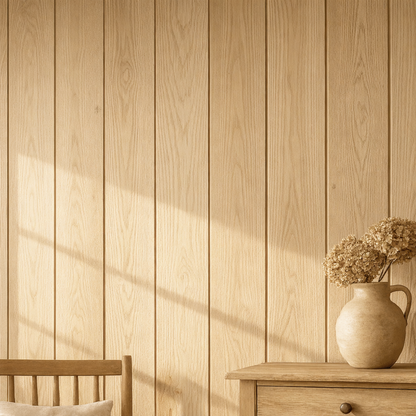 Wide Oak Veneer Tongue & Groove Wall Panels
