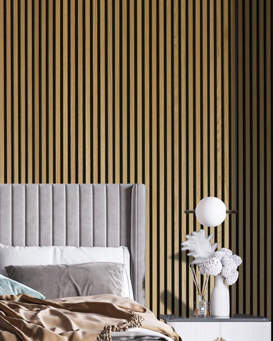 Acoustic Slat Wall Panels - Natural Oak