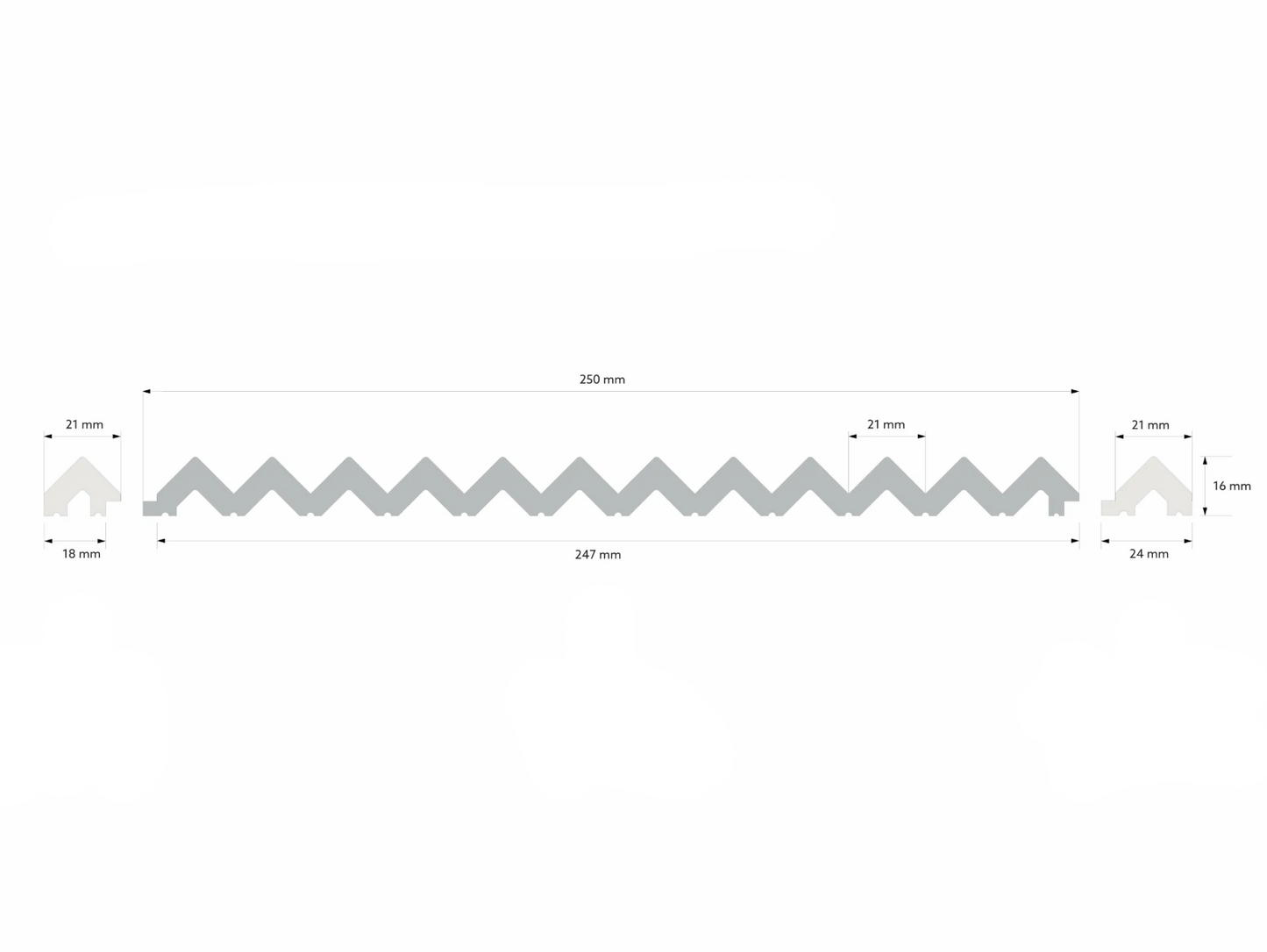 Waterproof Zigzag Wall Panels